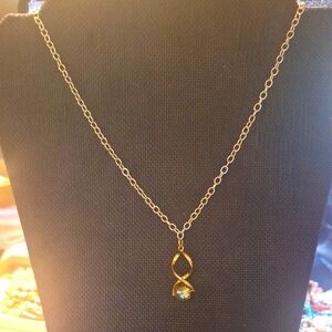 Gorgeous Goldtone Crystal Necklace